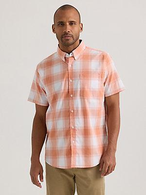 Men's Short Sleeve Plaid Button Down Shirt | Men's Tops | Lee® Product Image