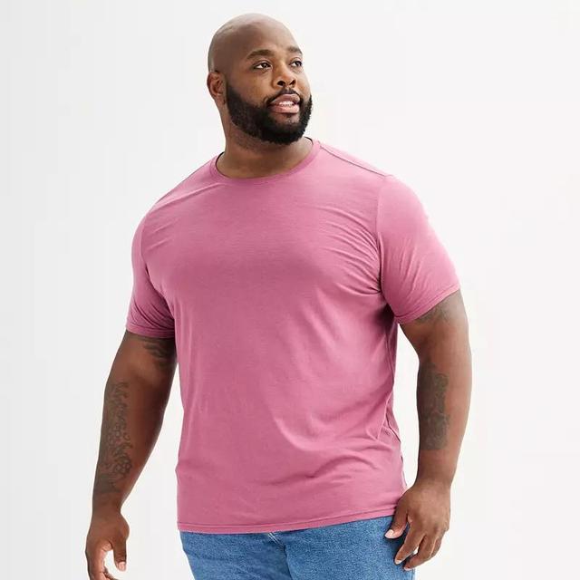 Big & Tall Sonoma Goods For Life Short Sleeve Crewneck T-Shirt, Mens Pink Ruffle Product Image