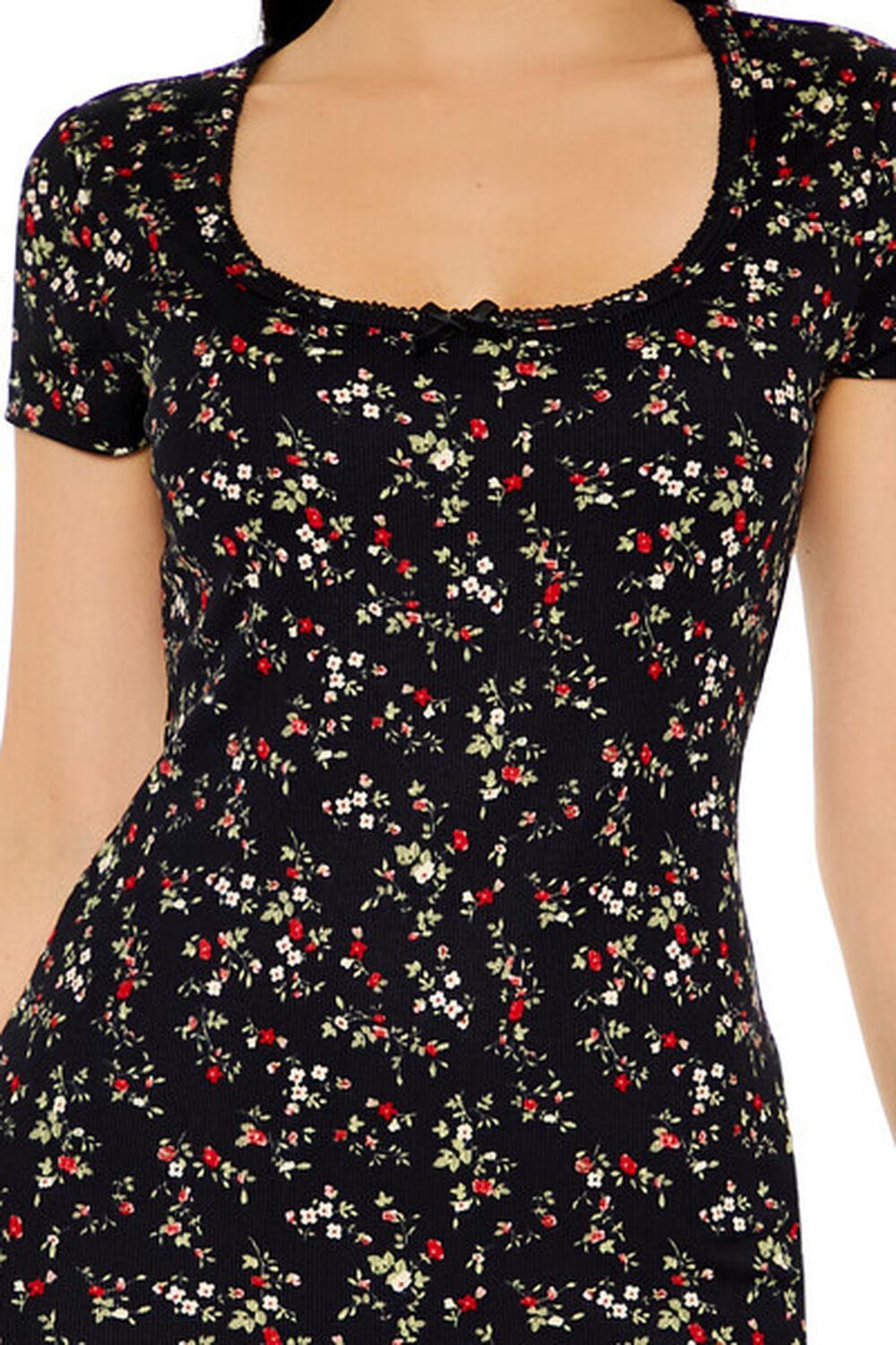 Ditsy Floral Bow Mini Dress | Forever 21 Product Image