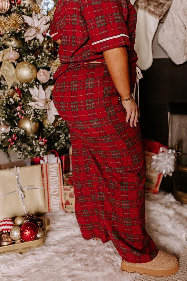 Pretty In Plaid Pajama Pants Curves Product Image