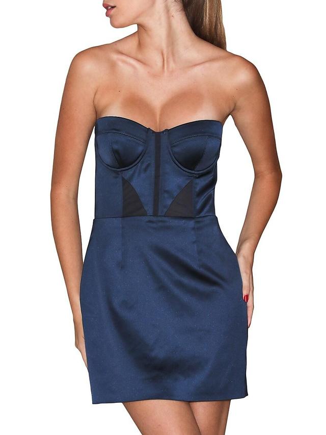 Womens Satin Bustier Minidress Product Image