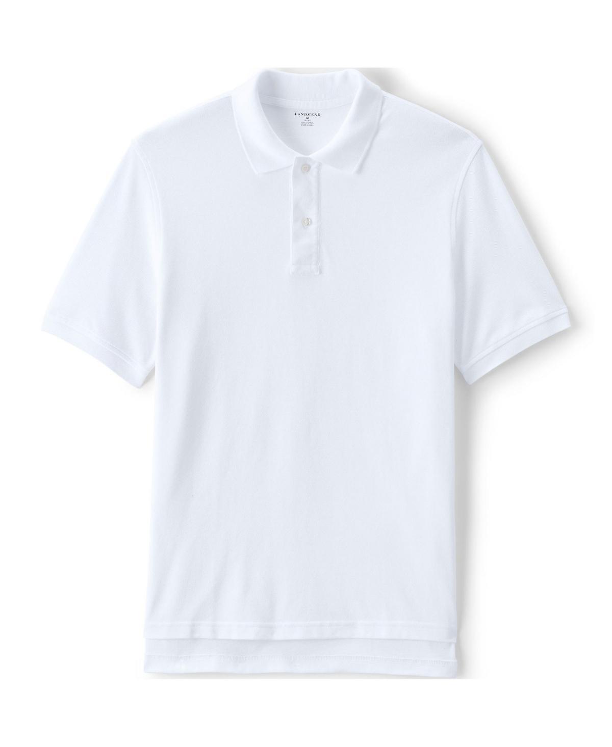 Lands End School Uniform Mens Short Sleeve Mesh Polo Shirt Product Image