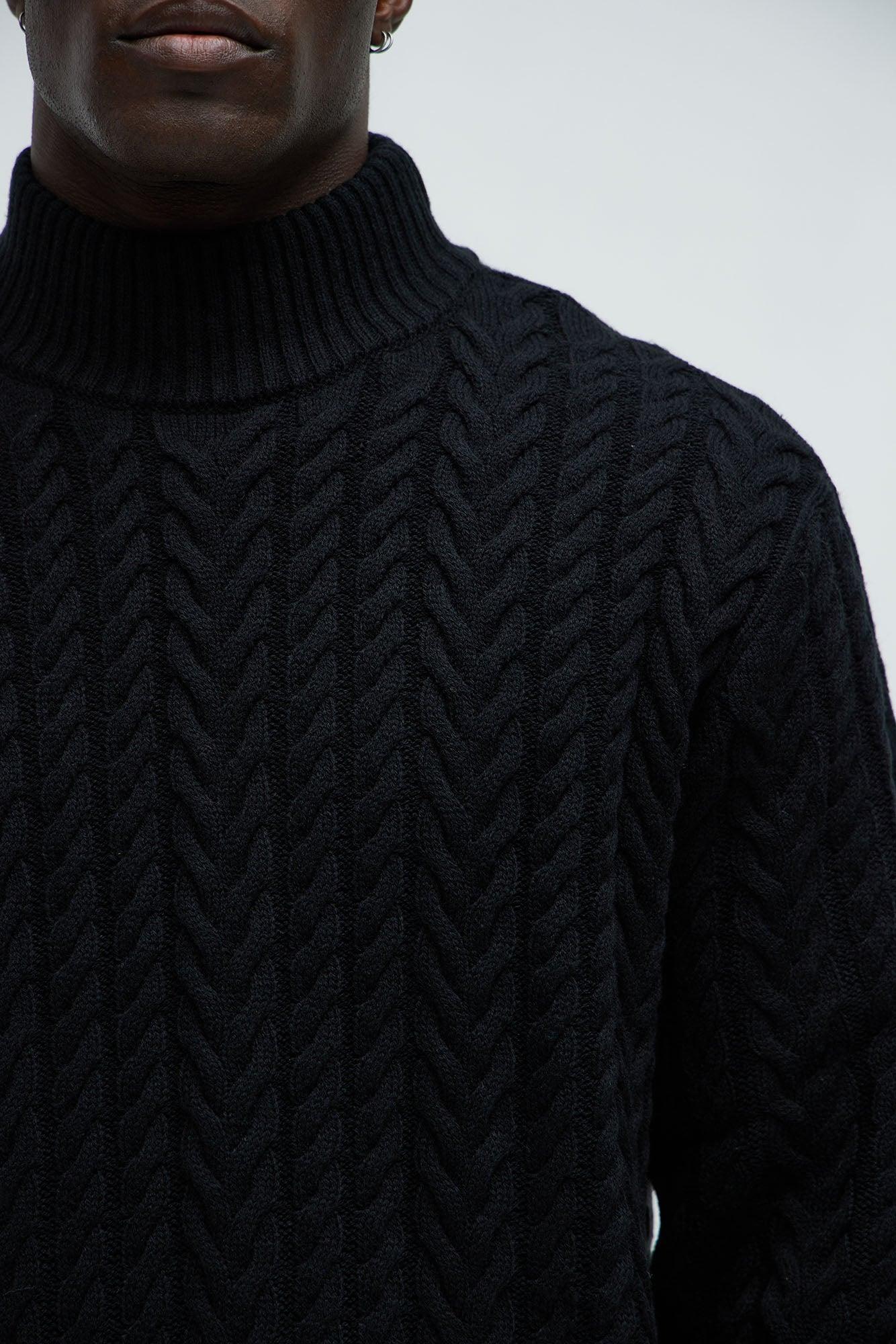 Homie Down Mockneck Sweater - Black Product Image