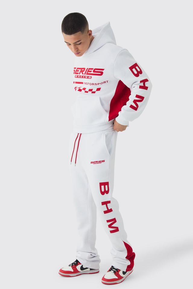 Oversized Boxy Moto Series Tracksuit | boohooMAN USA Product Image