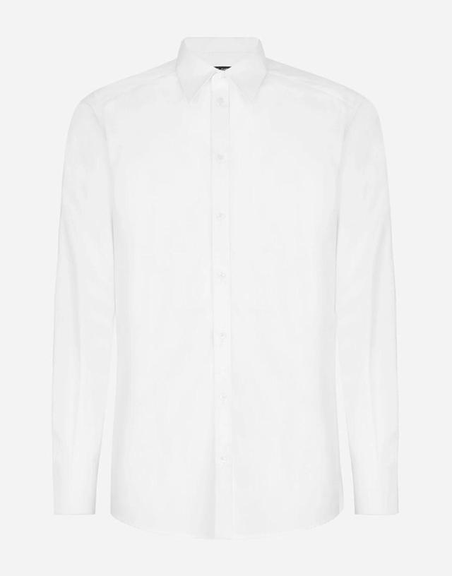 Cotton Martini-fit Shirt In White Product Image