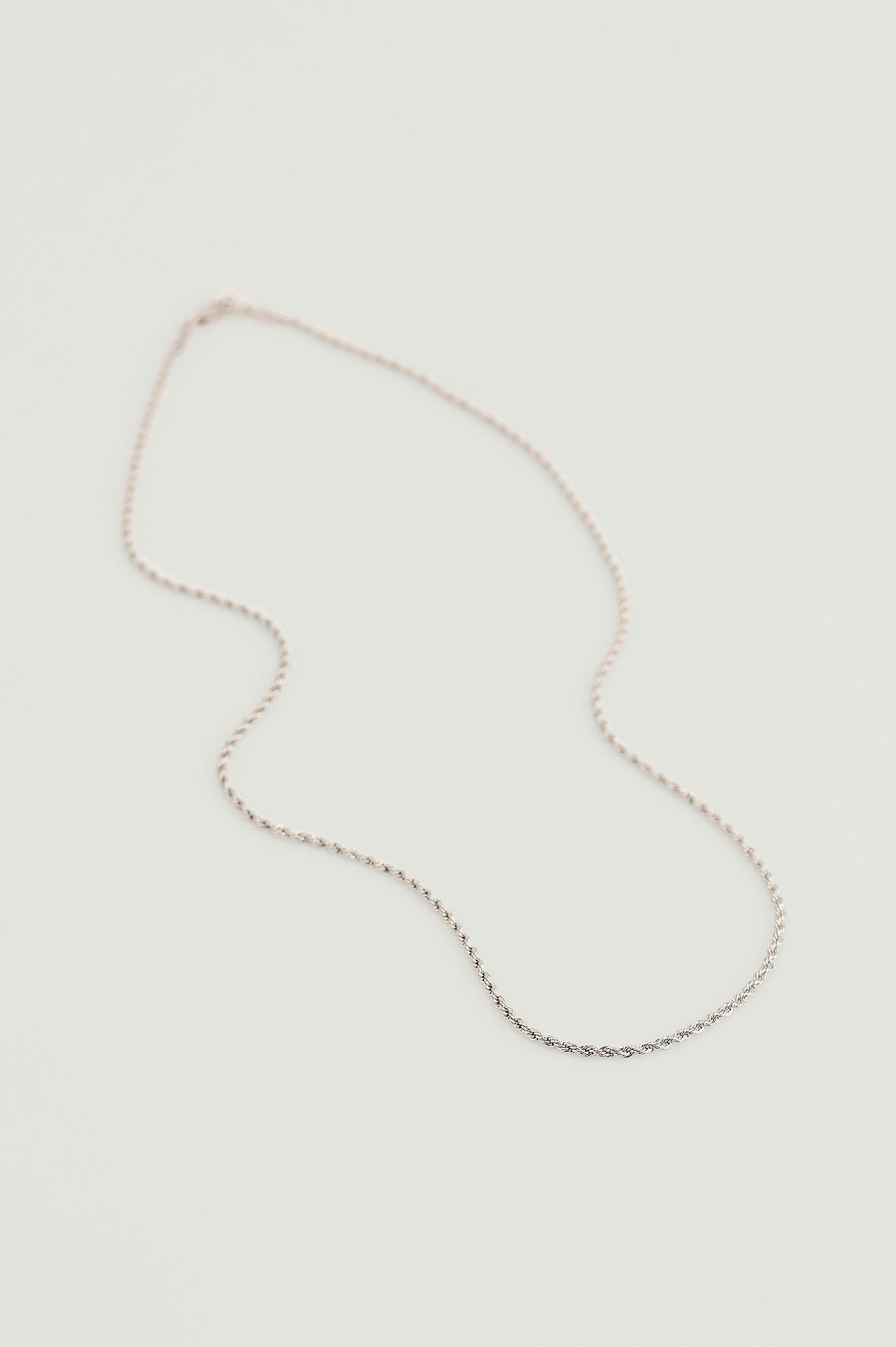 Twisted Chain Silver Plated Necklace Product Image