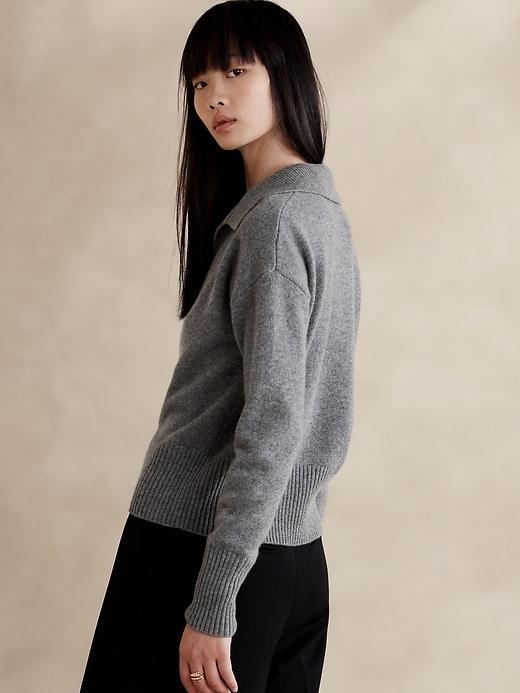 Luna Cashmere Sweater Polo Product Image