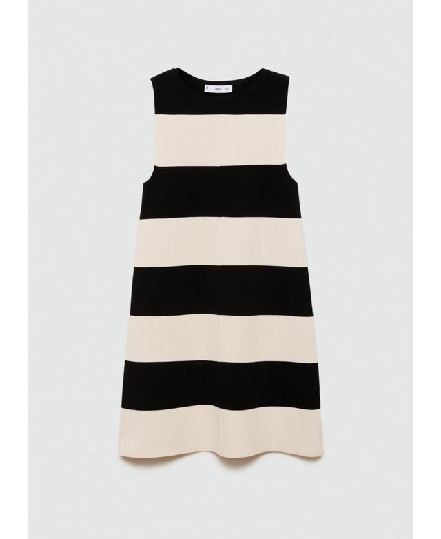 Mango Womens Short-Striped Knitted Dress Product Image