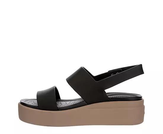 Crocs Brooklyn Low Wedge (Black/Mushroom) Women's Wedge Shoes Product Image