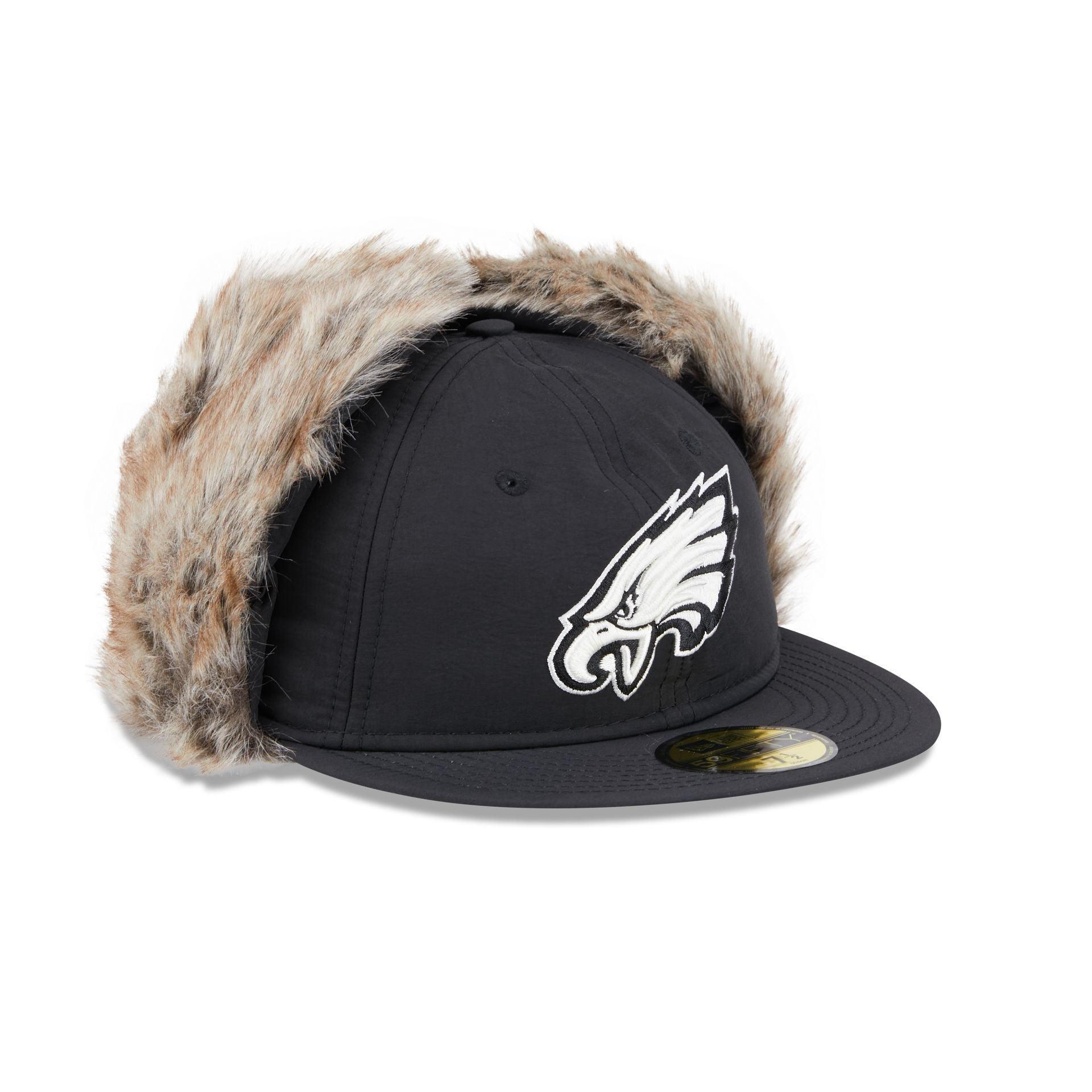 Philadelphia Eagles Winter Dog Ear Retro Crown 59FIFTY Fitted Hat Male Product Image