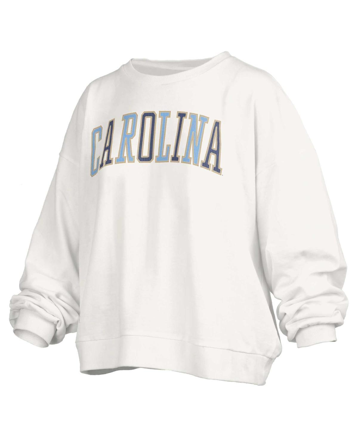 Womens Pressbox North Carolina Tar Heels Janise Waist Length Oversized Pullover Sweatshirt Product Image