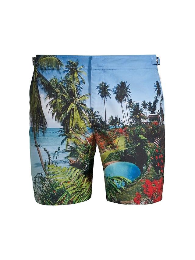 Mens Bulldog Photographic Swim Trunks Product Image