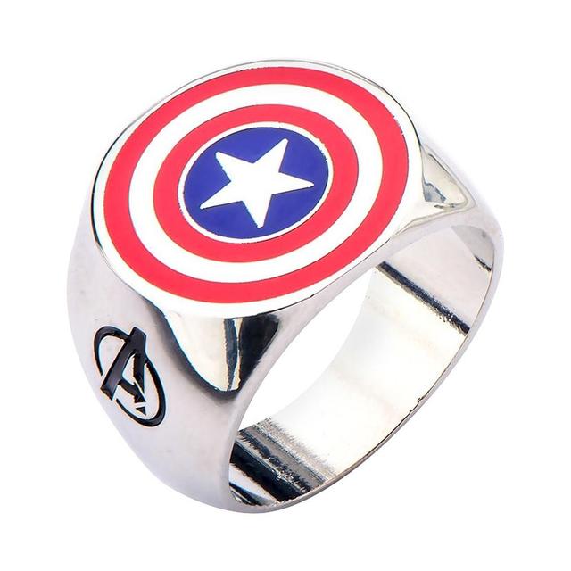 Mens Marvel Avengers Captain America Stainless steel Logo Ring Best Seller Product Image