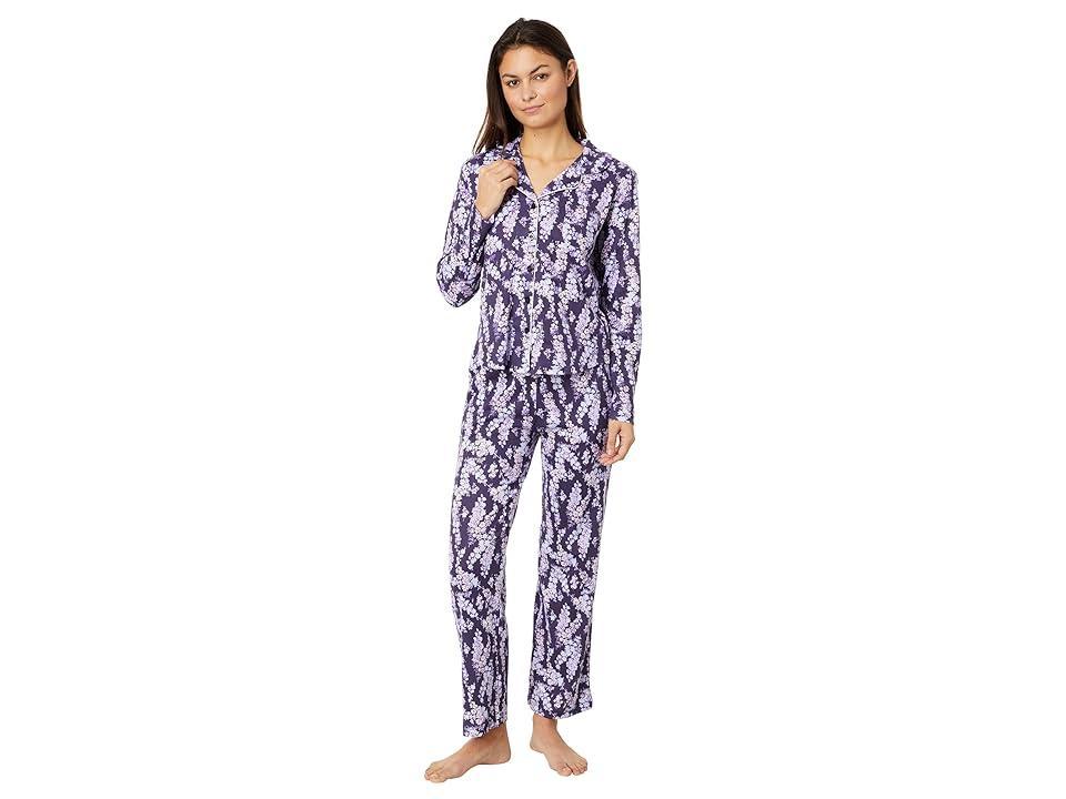 Karen Neuburger Petite Floral Notch Collar PJ Set (Countryside Blossom) Women's Pajama Sets Product Image