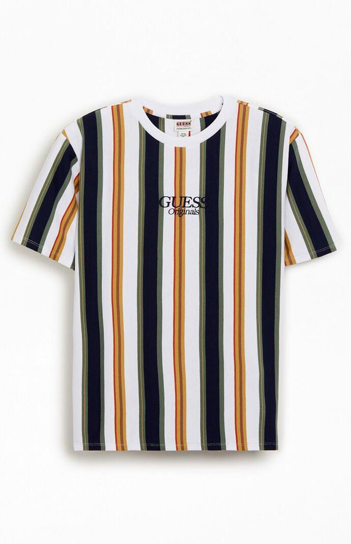 GUESS Originals Men's Gibson Vertical Stripe T-Shirt - Product Image