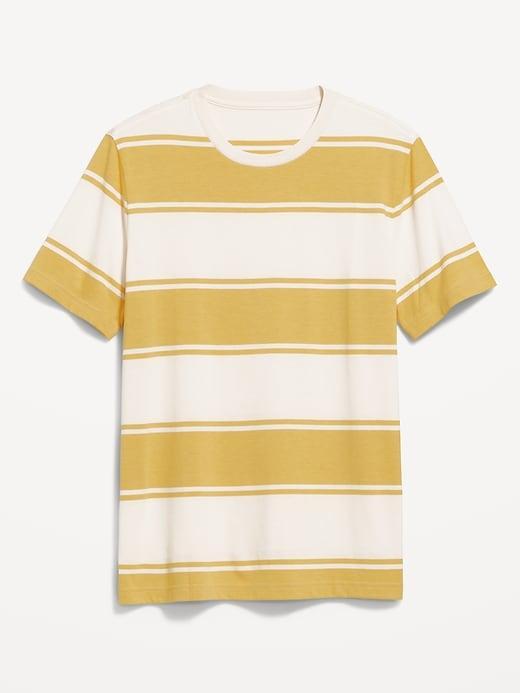 Crew-Neck Striped T-Shirt Product Image