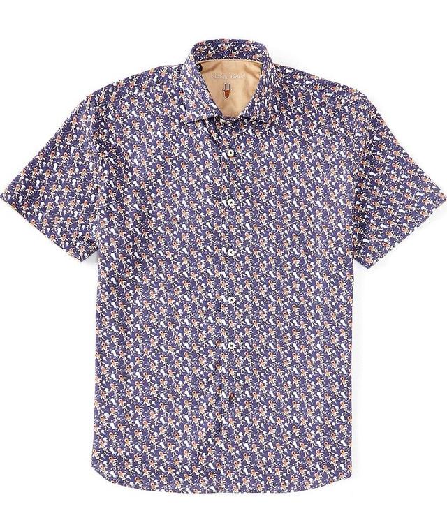 Visconti Deep Sea Divers Print Stretch Short-Sleeve Woven Shirt Product Image