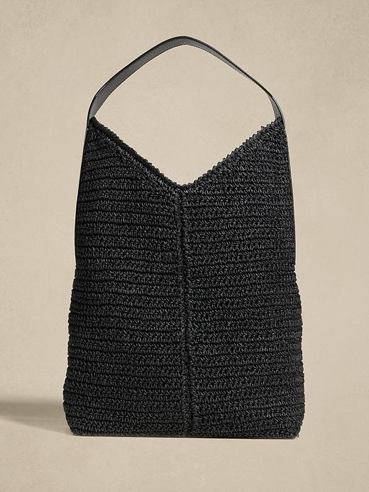 Slouchy Vida Straw Bag Product Image