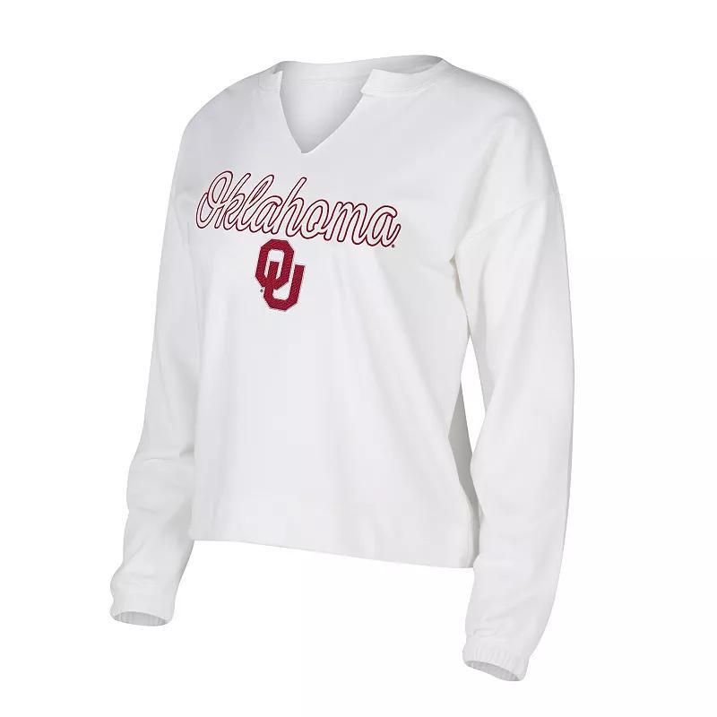 Womens Concepts Sport Oklahoma Sooners SiennaNotch Neck Long Sleeve T-Shirt product image