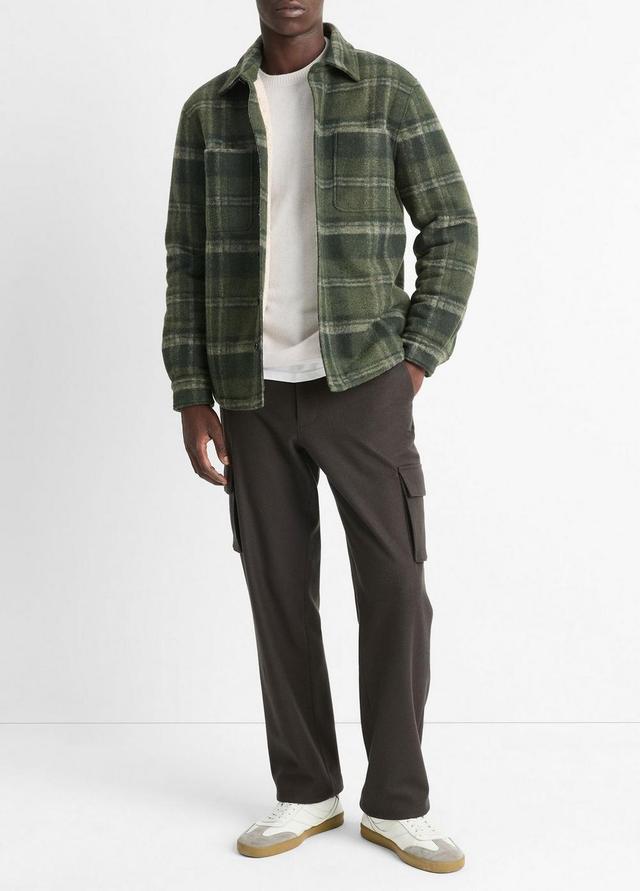 Sherpa-Lined Plaid Shirt Jacket Product Image