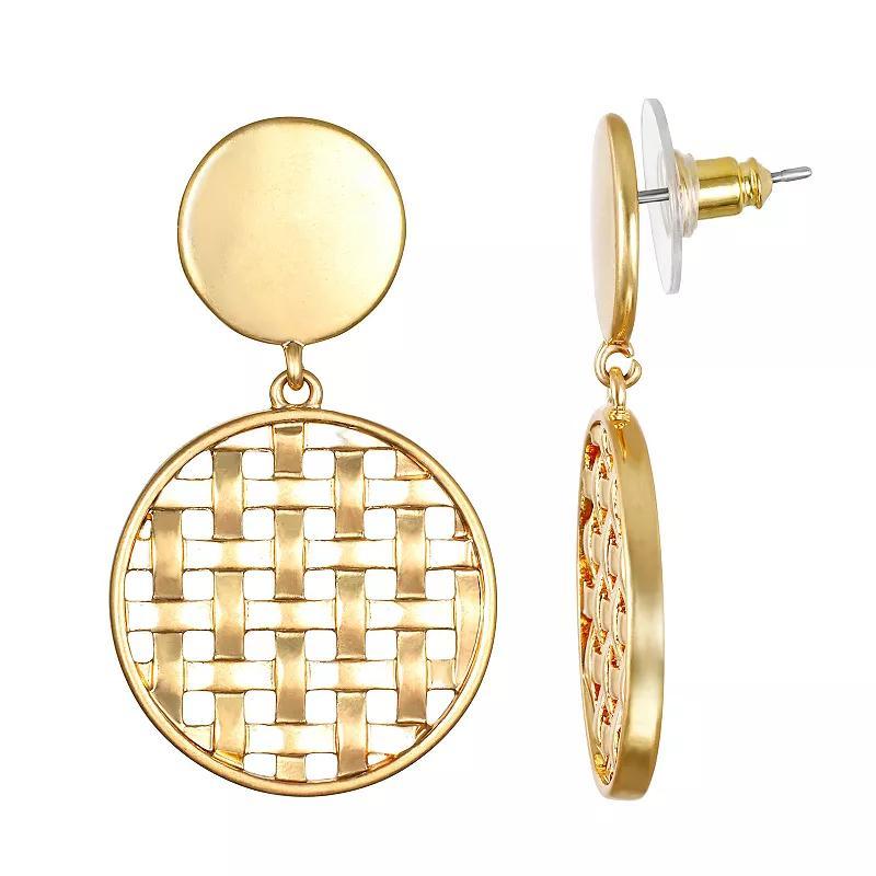 Emberly Gold Tone Woven Drop Earrings, Womens Product Image