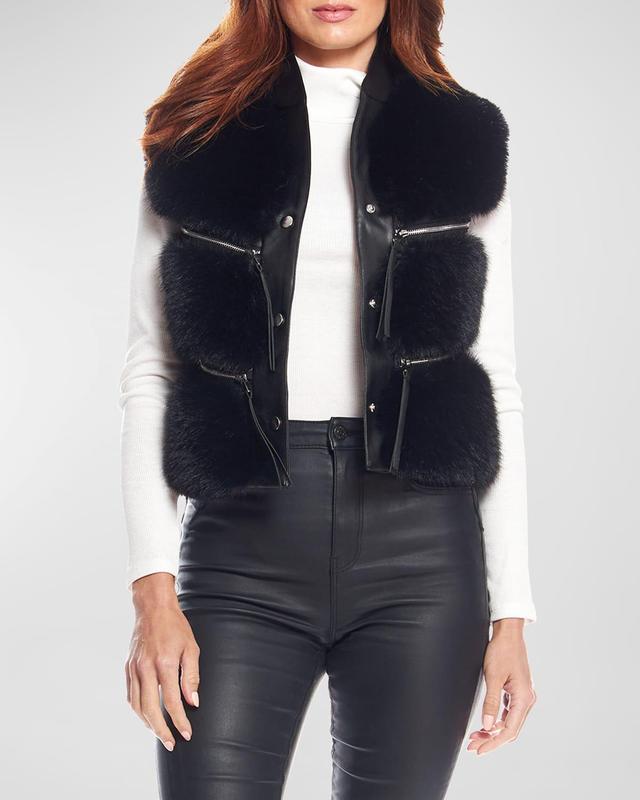 La Moda Fox Faux Fur Vest Product Image