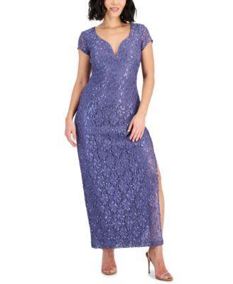 Petite Lace Wired V-Neck Maxi Dress Product Image