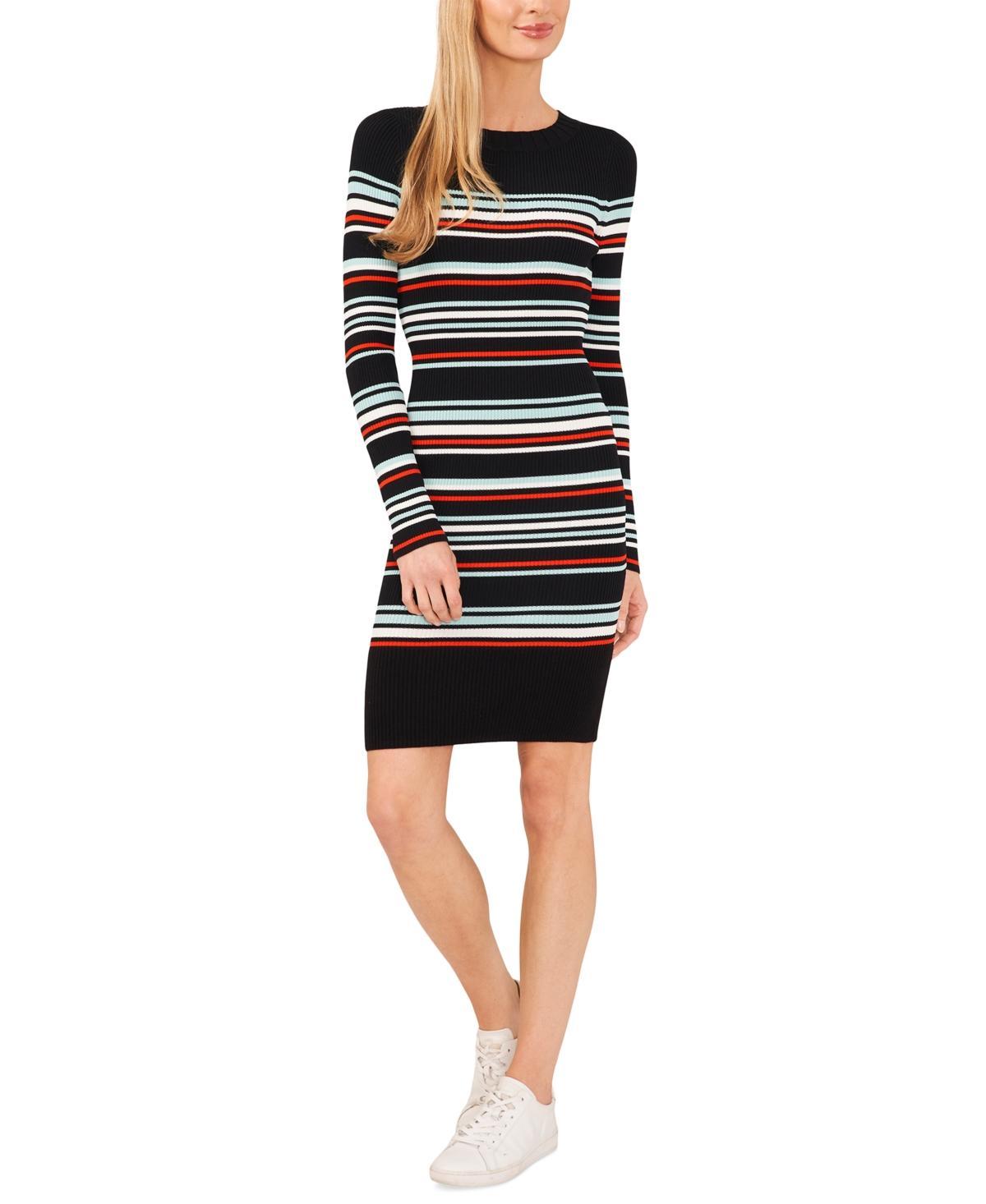 CeCe Long Sleeve Ribbed Knit Dress Product Image