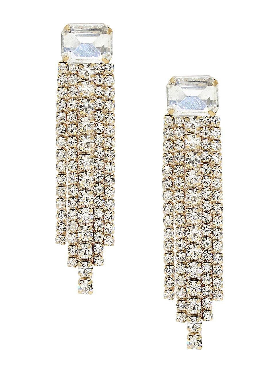 Ettika Embellished Fringe Drop Earrings in 18K Gold Plate Product Image