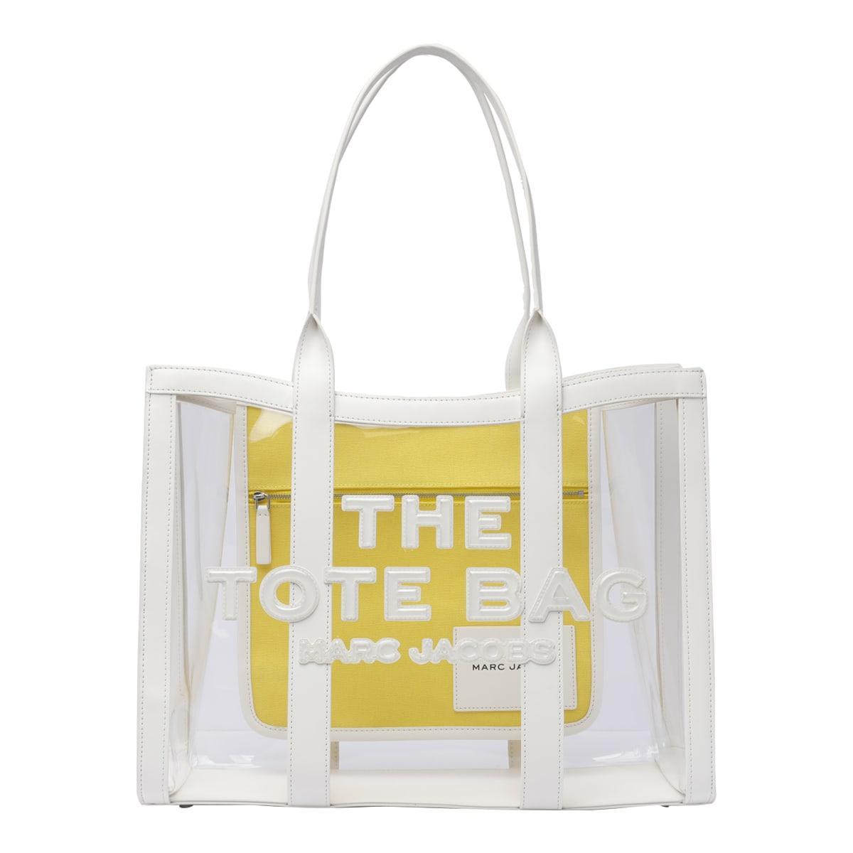 MARC JACOBS The Clear Crossbody Tote Bag In Bianco Chiari E Naturali Product Image