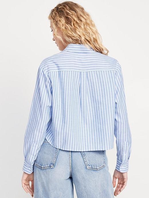 Button-Down Crop Shirt Product Image