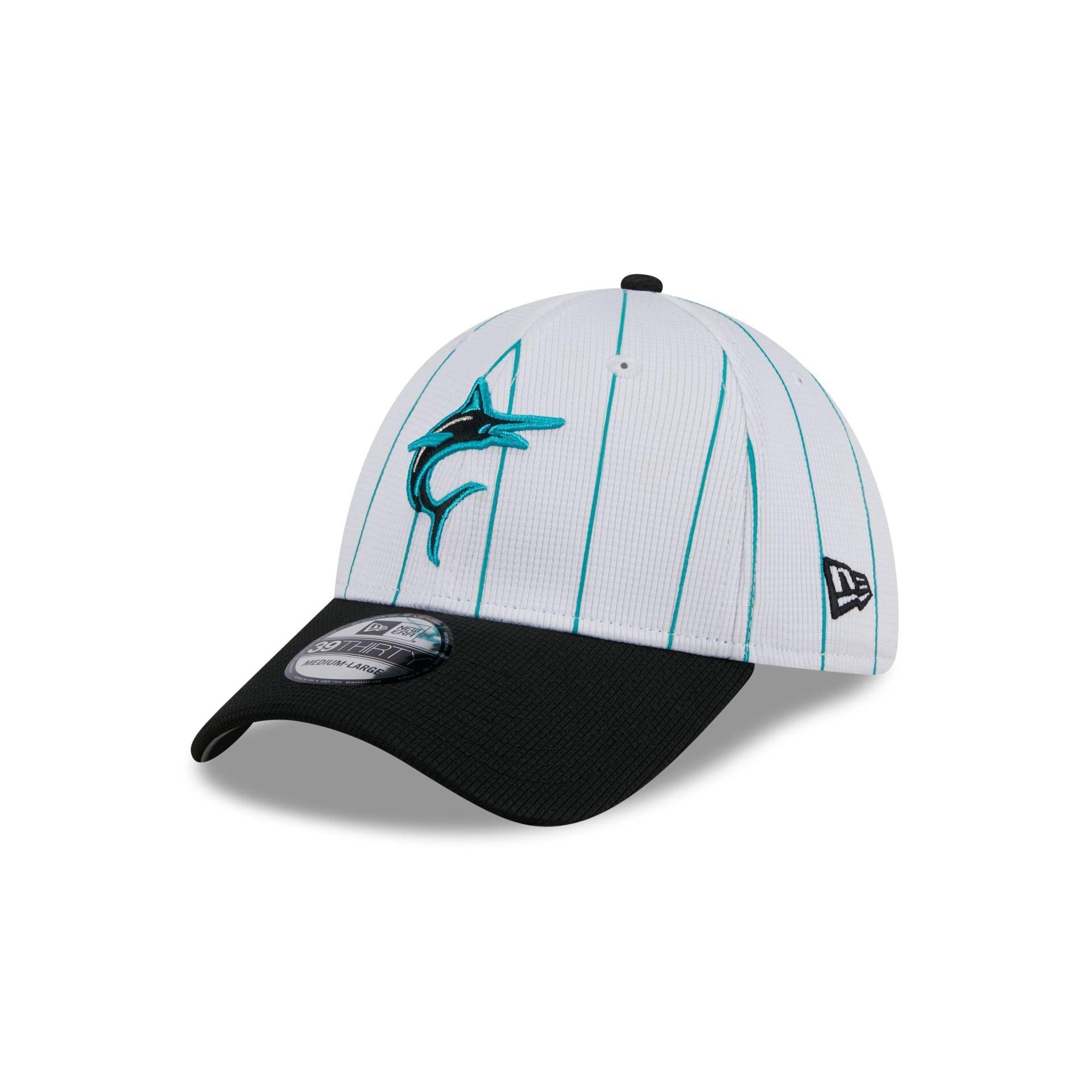 Miami Marlins 2024 Batting Practice 39THIRTY Stretch Fit Hat Male Product Image