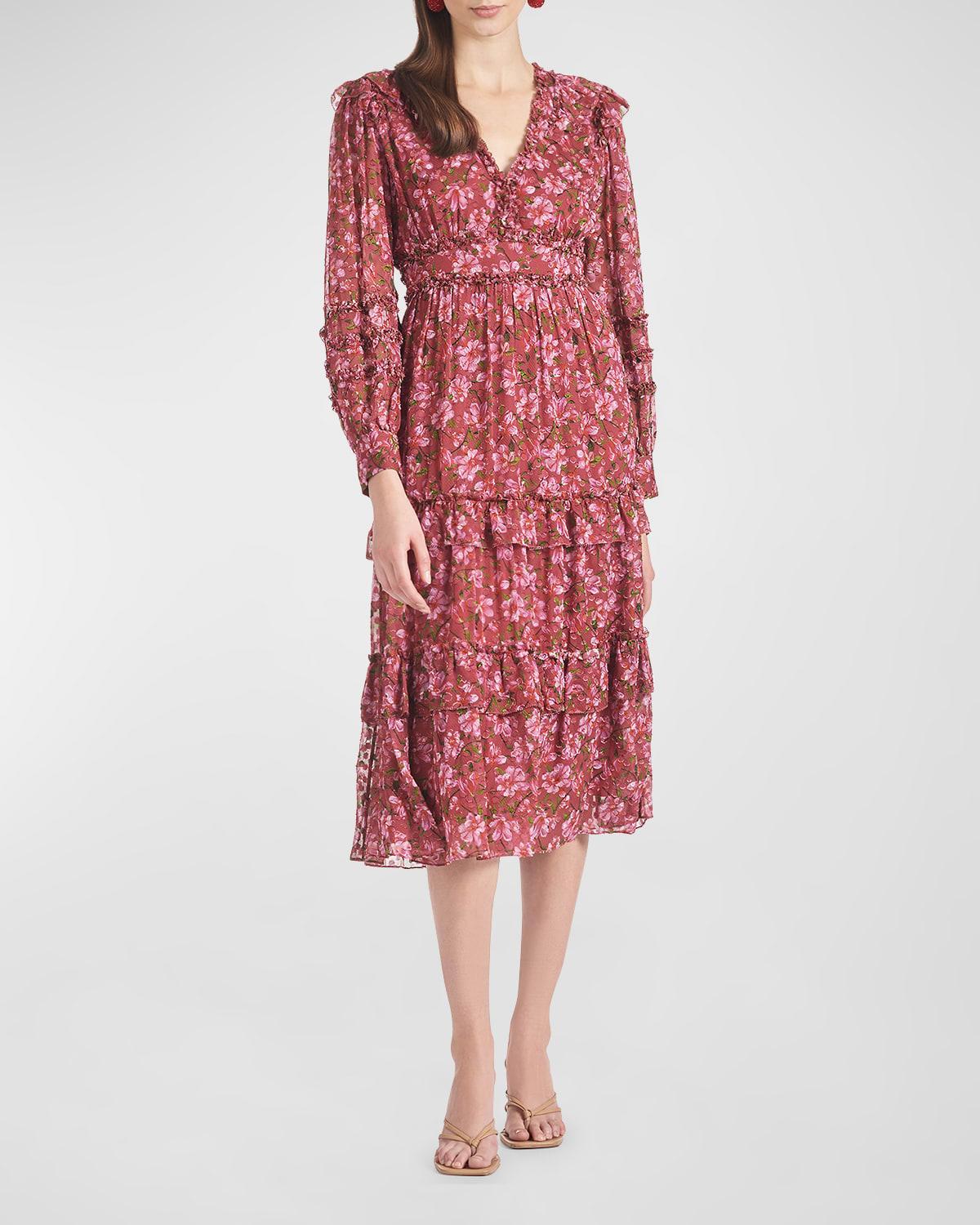 Ronnie Long-Sleeve Midi Dress Product Image