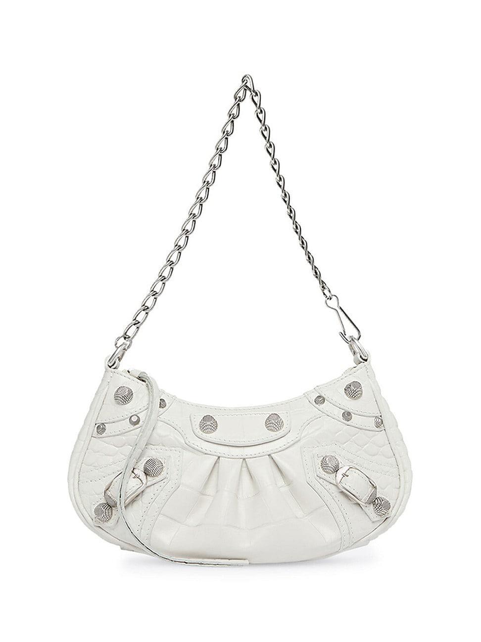 Womens Le Cagole Mini Bag With Chain Crocodile Embossed Product Image