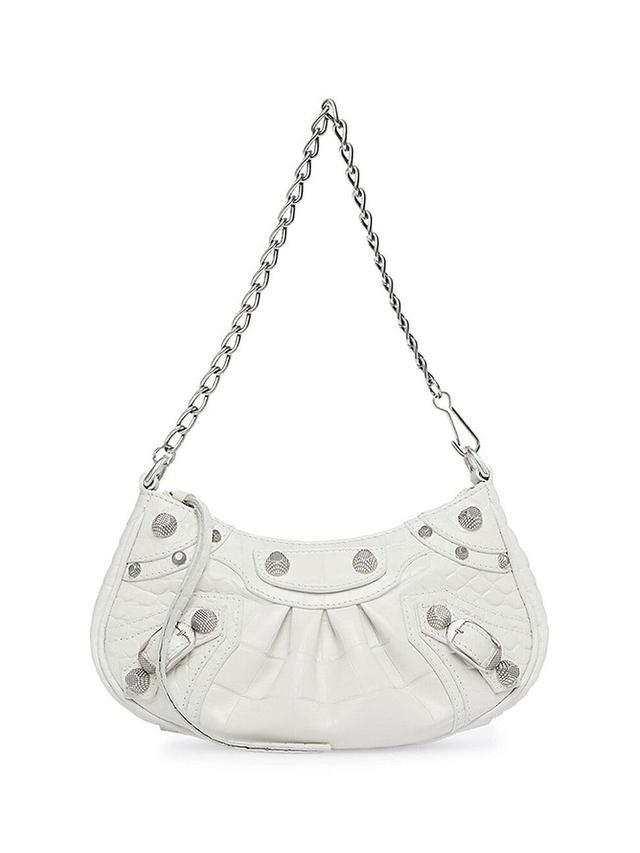 Womens Le Cagole Mini Bag With Chain Crocodile Embossed Product Image