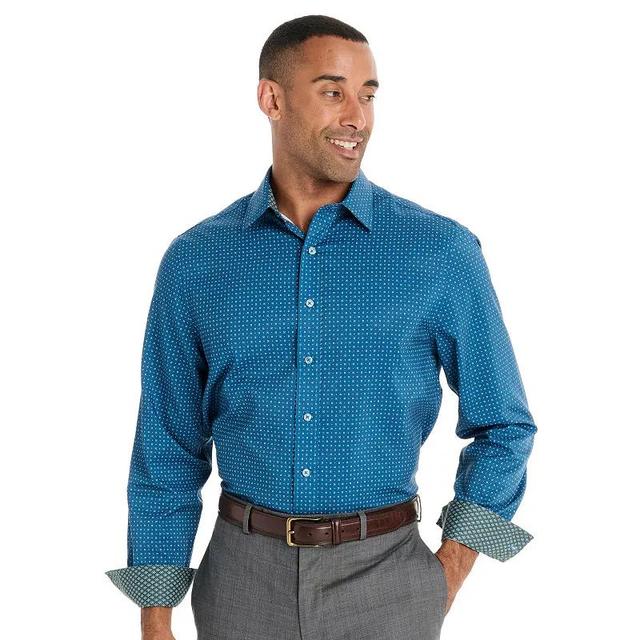 Mens Nick Graham Traveler Collection Performance Modern-Fit Stretch Dress Shirt Blue Product Image