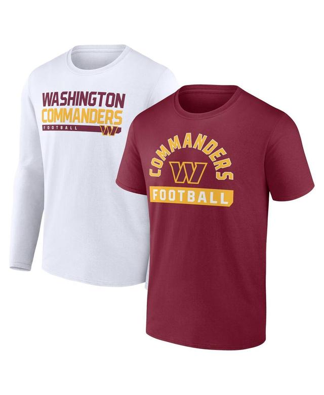 Mens Fanatics Burgundy Washington Commanders Two-Pack 2023 Schedule T-shirt Combo Set - Burgundy Product Image