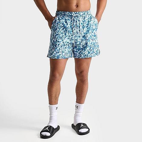 Jordan Mens Jordan Essential Poolside AOP Shorts - Mens Blue Tint/White Product Image