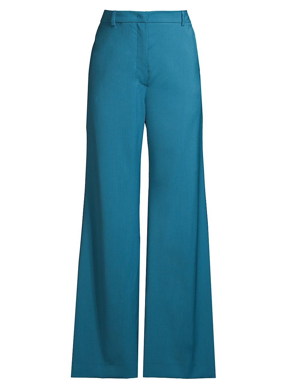 Womens Sonale Wool Wide-Leg Trousers product image