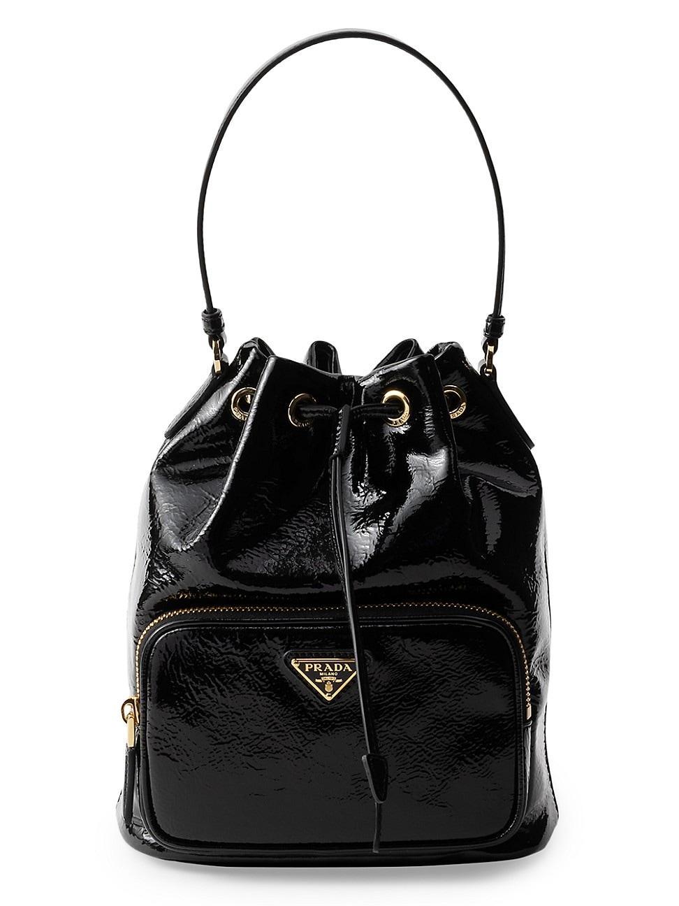 Womens Duet Naplak Patent Leather Bucket Bag Product Image