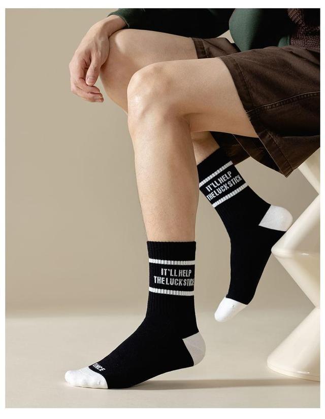 Lettering Crew Socks Product Image