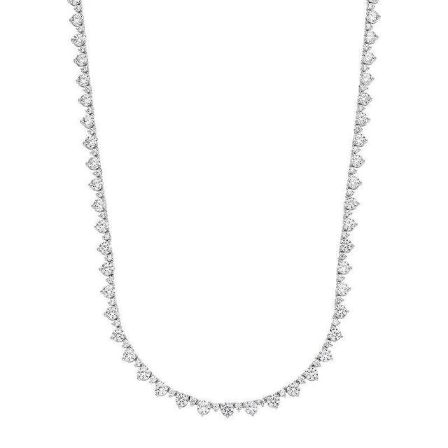 Sterling Silver & Clear Cubic Zirconia Accent Necklace, Womens Product Image