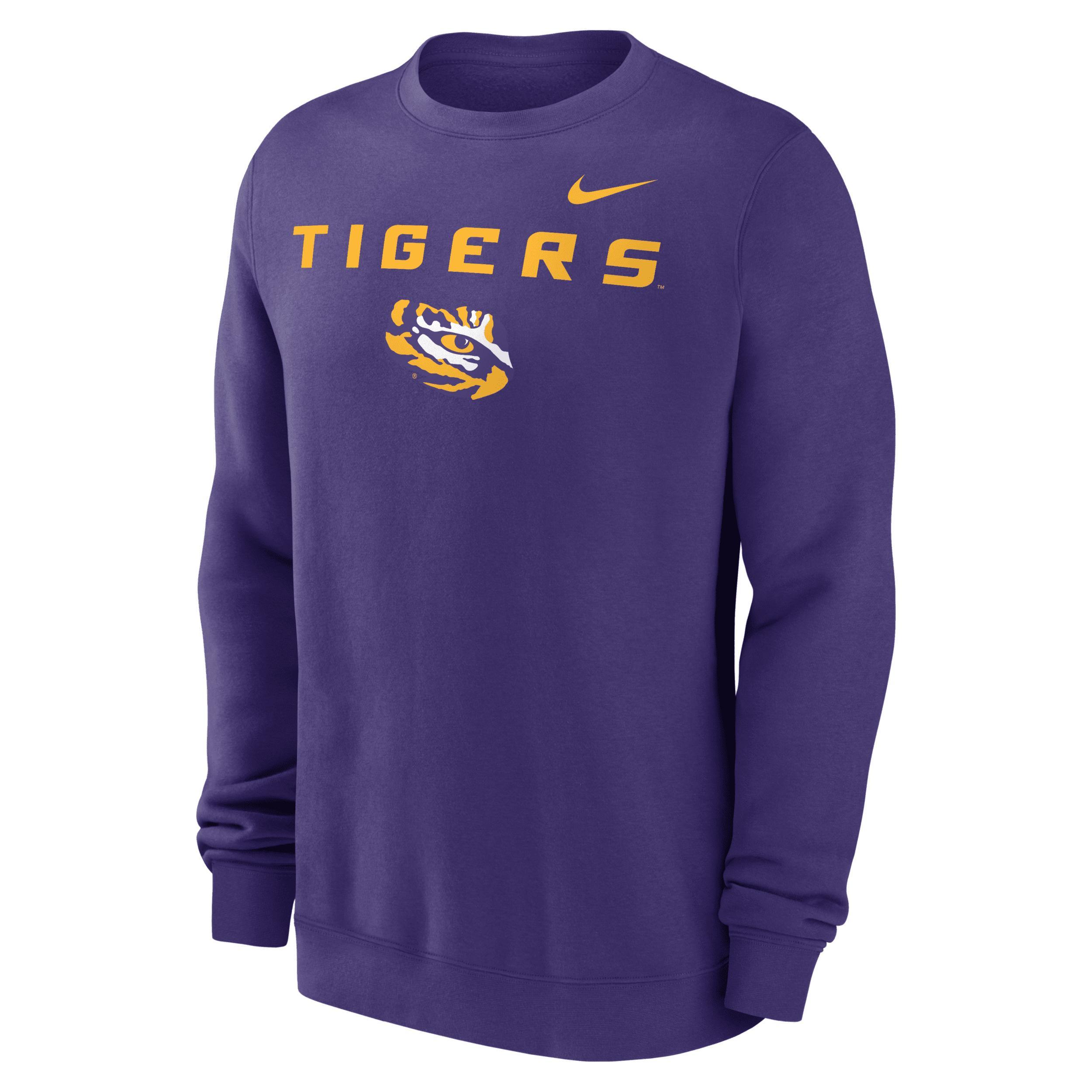 LSU Tigers Primetime Primary Stack Nike Men's College Pullover Crew Product Image