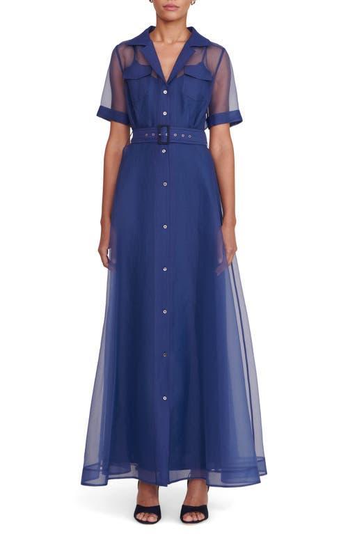 STAUD Millie Organza Maxi Shirtdress Product Image