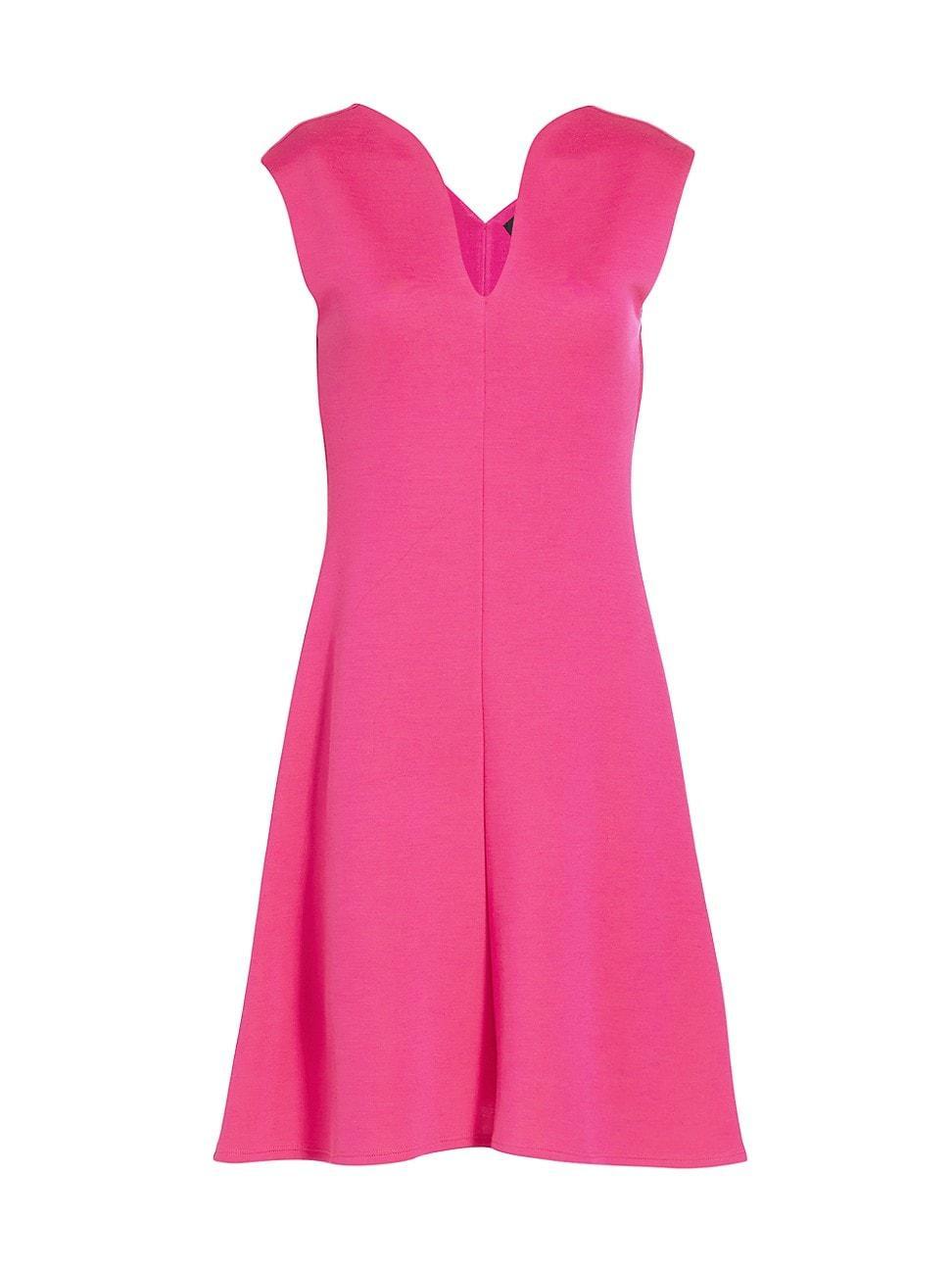 Womens Flared Cap-Sleeve Dress Product Image