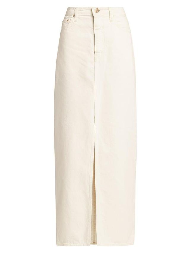 Womens Lu High-Rise Denim Maxi Skirt Product Image