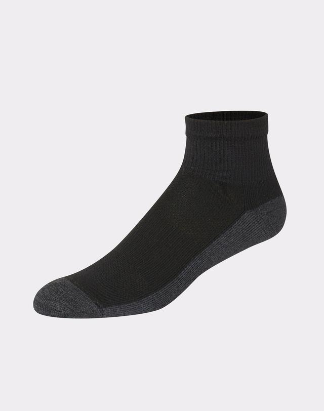 Hanes X-Temp Mens Cushioned Ankle Socks, 12-Pairs Black 12-14 Product Image