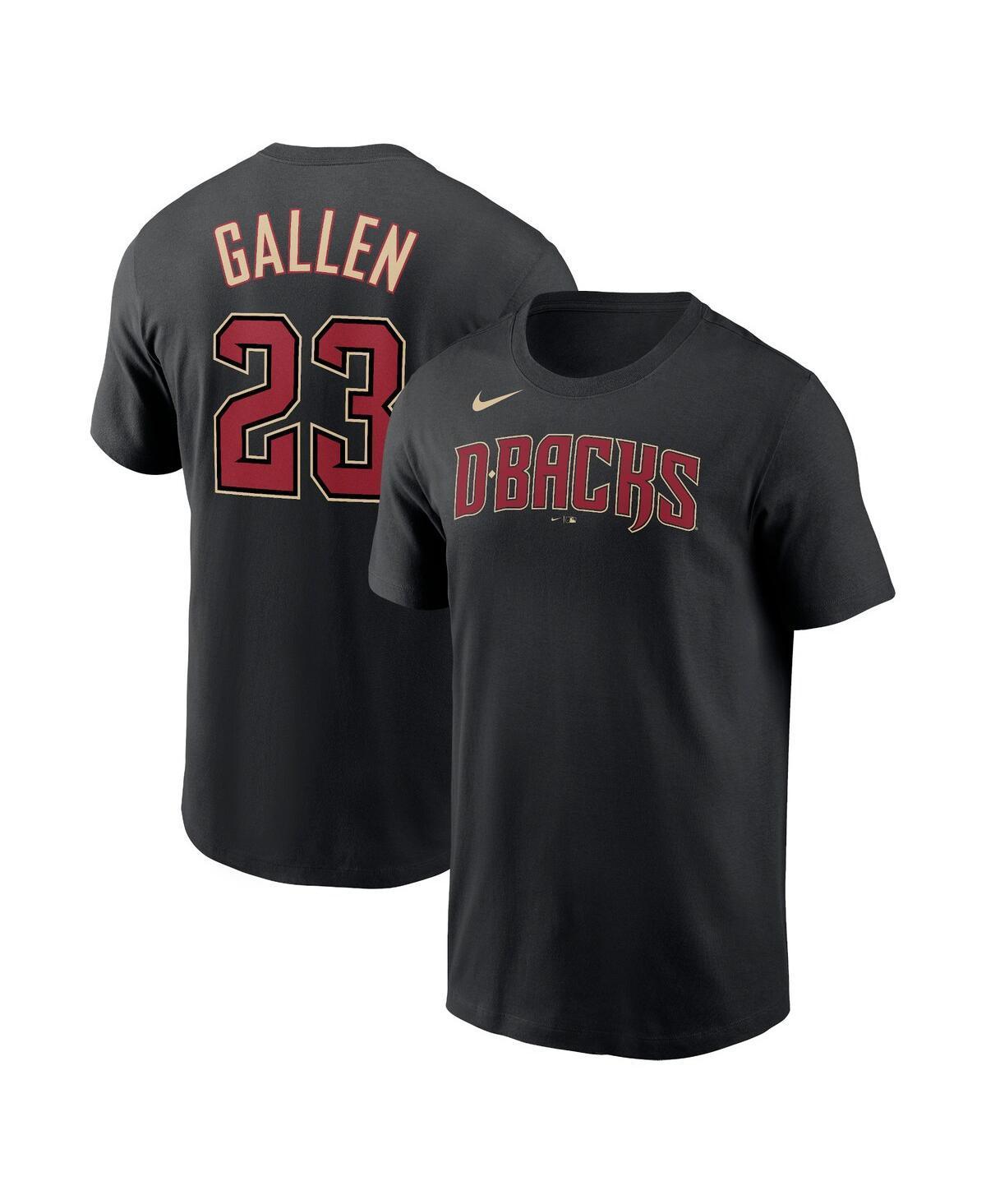 Mens Nike Zac Gallen Black Arizona Diamondbacks Player Name and Number T-shirt Product Image