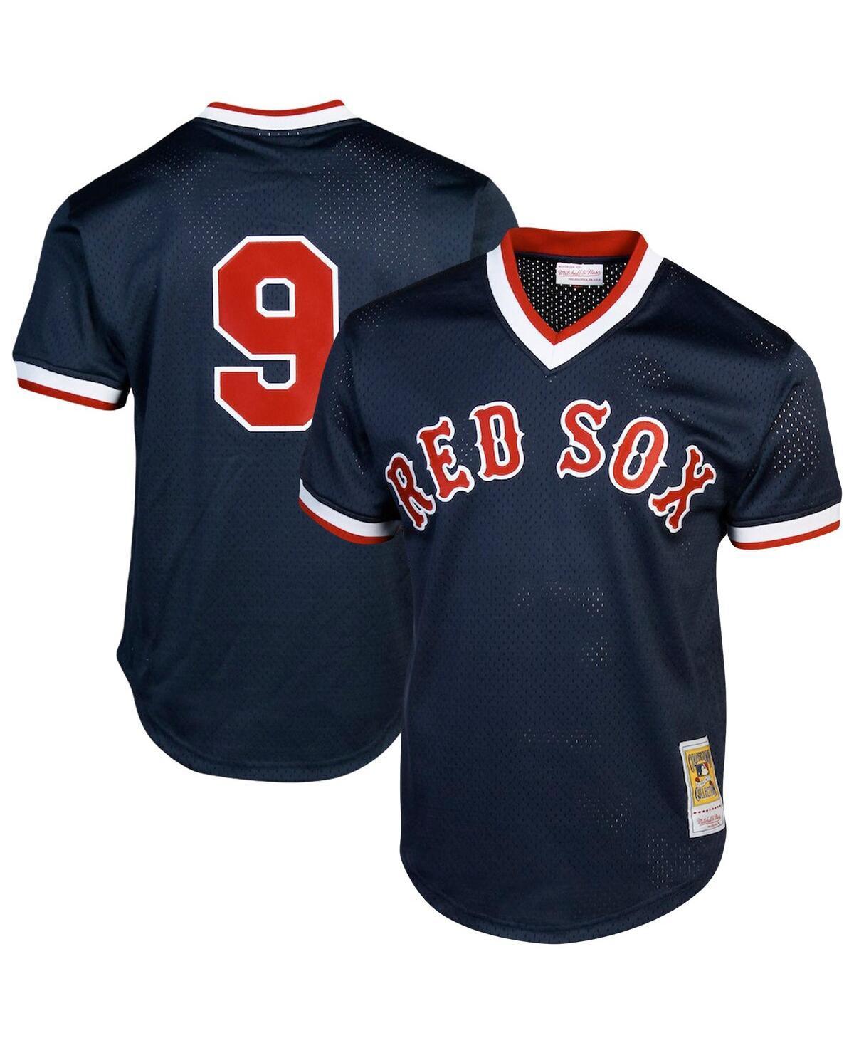 Mens Ted Williams Navy Boston Red Sox Cooperstown Collection Big and Tall Mesh Batting Practice Jersey - Navy Product Image