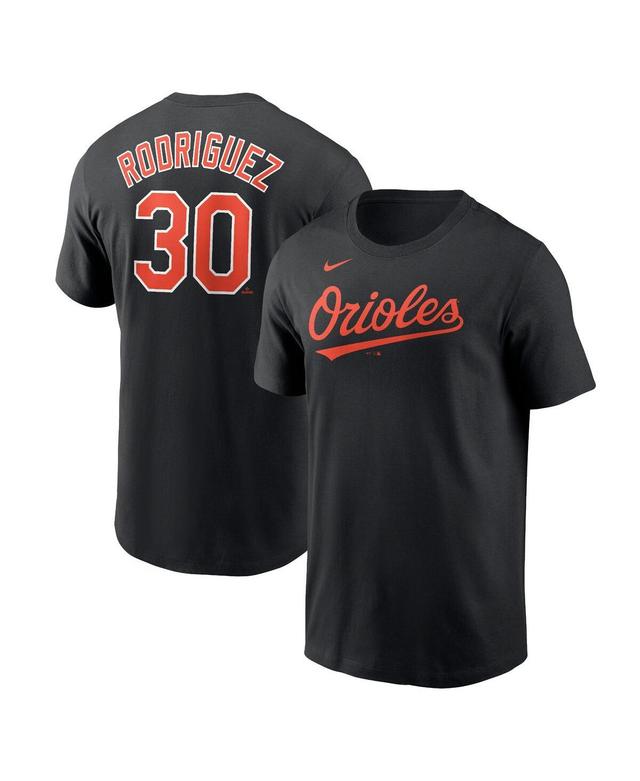 Mens Nike Grayson Rodriguez Black Baltimore Orioles Player Name and Number T-shirt Product Image